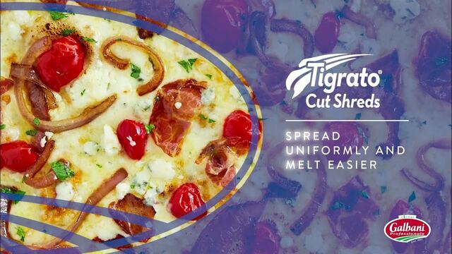 Video:  Galbani® Premio Mozzarella Tigrato® Cut Shreds 